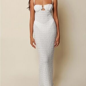 Montce White Strapless Bodycon Dress